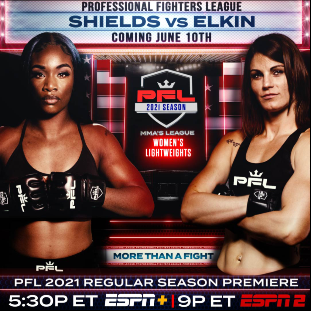 World champion boxer Claressa Shields will make her MMA debut against Brittney Elkin, June 10th 
