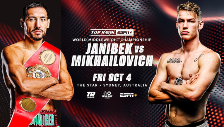 Janibek Alimkhanuly vs Adrei Mikhailovich Fight Poster